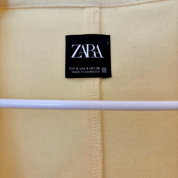 Zara Pale Yellow Coat - Picture 3 of 3